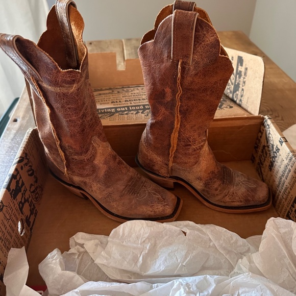 Justin Boots Tan Road Size 6 - Picture 2 of 4